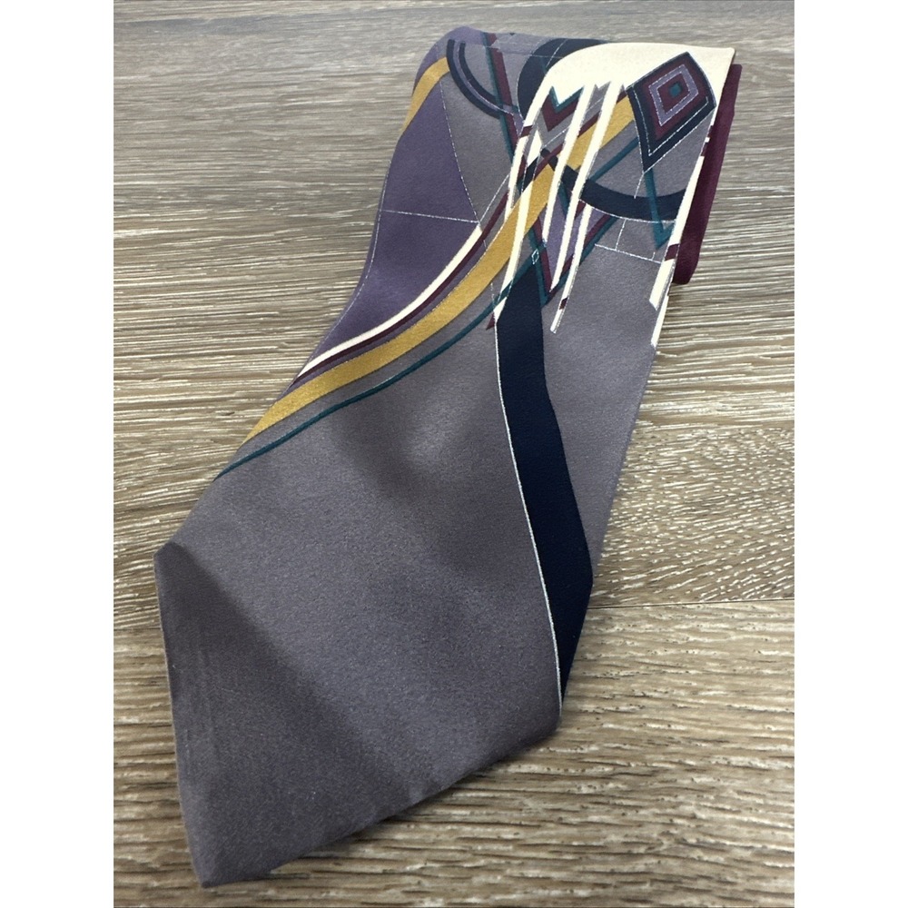 Frank Lloyd Wright Silk Tie Made In Italy Abstract Geometric Art Deco Necktie